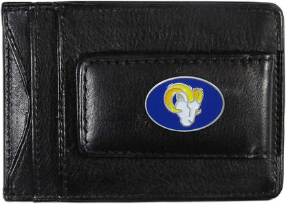NFL Leather Money Clip Cardholder
