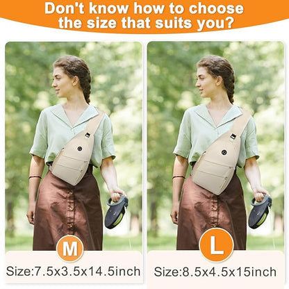 Pritent Crossbody Bags for Women Men Trendy Sling Bag Backpack Casual Chest Bag with Convertible Shoulder Strap