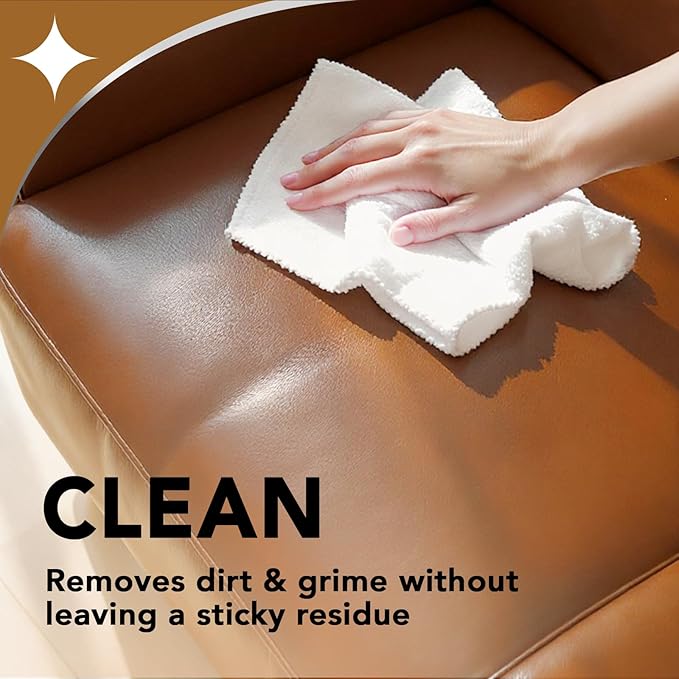 Weiman Leather Cleaner & Conditioner - Cleans, Restores & Protects Leather, UV Protection Prevent Cracking & Fading, For Car Seats, Sofas, Shoes, Bags & All Finished Leather Surfaces, 1 Pack, 12 Fl Oz