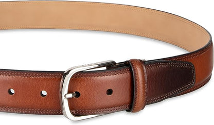 Haggar mens Leather Dress Belt for Suits and Pants - Classic, Formal, Business, Work
