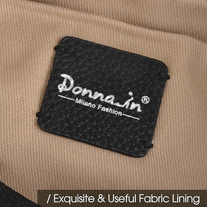DONNAIN Genuine Leather Sling Bags Crossbody Women, Minimalist Style Casual Chest Bags with Wide Strap