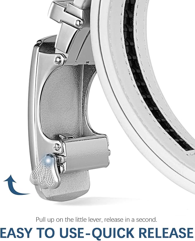BOSTANTEN Mens Belt Leather Ratchet Belt For Men Dress and Casual with Adjustable Buckle, Trim to Fit