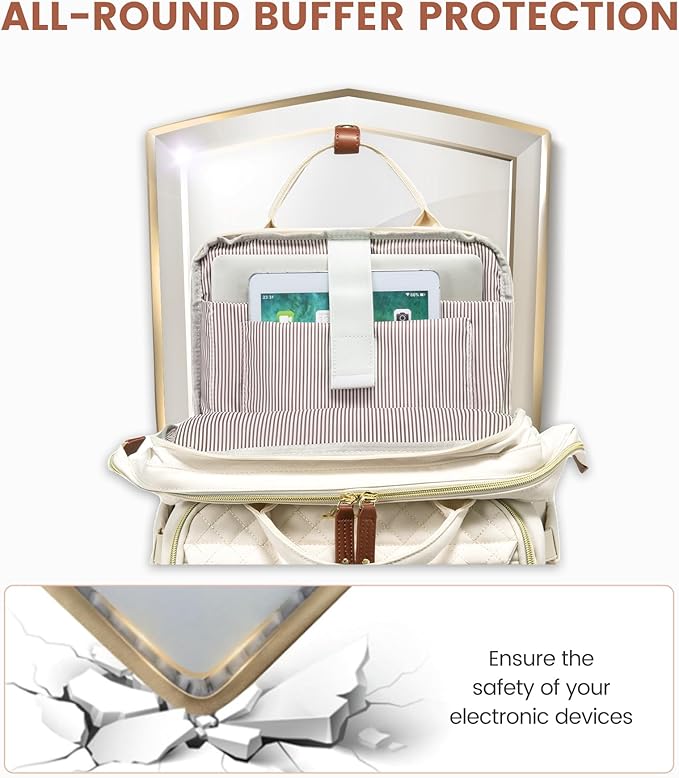 LOVEVOOK Laptop Backpack for Women, 17.3'' Waterproof Nurse Bag Teacher Work Backpack Purse for Women, Travel Computer Backpack for College Office Business Ladies