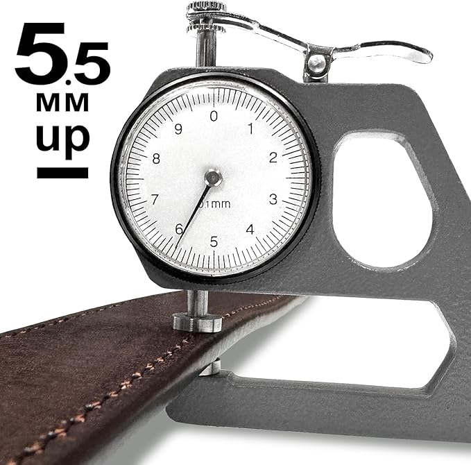 100% One-Piece Full Grain Leather Belt Straps with No Slot Hole/Slot Hole/Heavy-Duty, Multi Options 1-1/2" (38mm) Wide