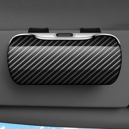 zipelo Sunglasses Holder for Car Sun Visor, Protective Automotive Eyeglasses Storage Case Hanger, Soft Vehicle Interior Glasses Organizer Box Accessories, Universal Fit (Carbon Fiber)