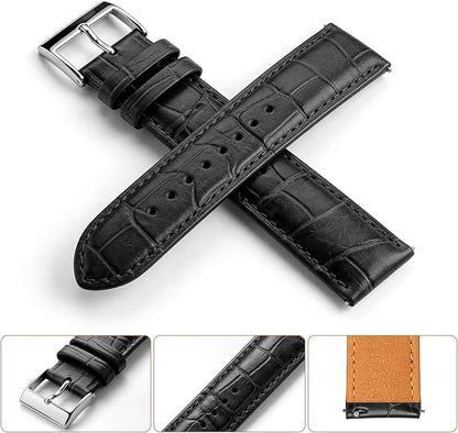 Quick Release Leather Watch Bands Genuine Watch Straps Replacement Watch Straps for Men and Women Top Grain Vintage Leather Watch Strap 16mm 18mm 20mm 22mm