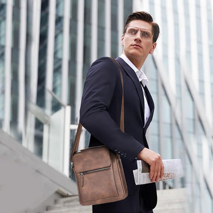 Medium & Small Crossbody bag for men shoulder bag mens purse satchel leather messenger bag gift