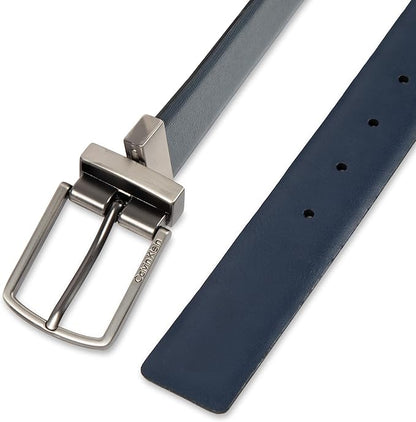 Calvin Klein Men’s Reversible Leather Belt - 2‑in‑1 Versatile Modern Style