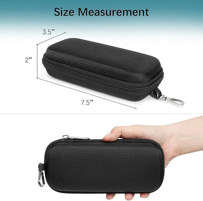 Double Eyeglasses Case Hard Shell Dual Sunglasses Organizer with Zipper Closure Travel Eyewear Storage for Vehicle