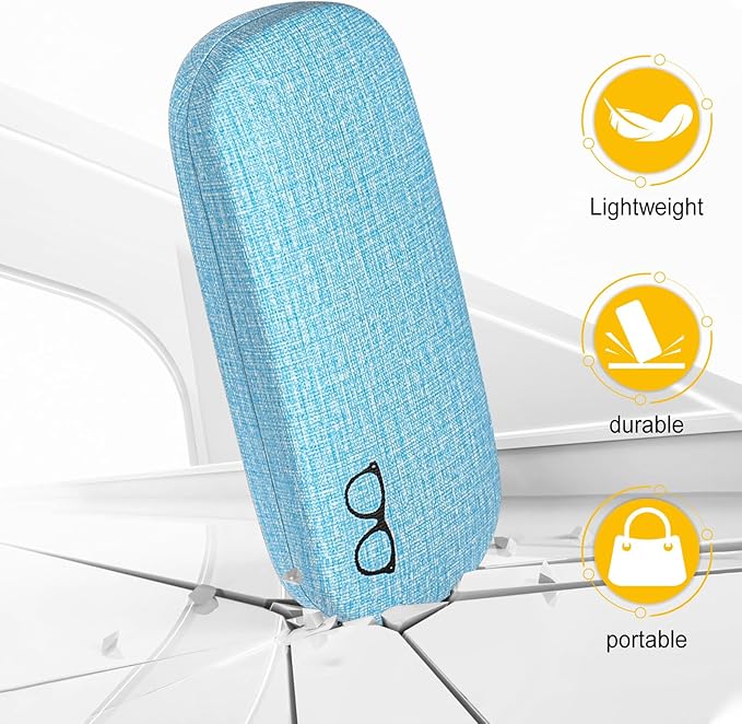 RayLove 3-Pack Hard Shell Eyeglasses Case Large Reading Glasses Hard Case