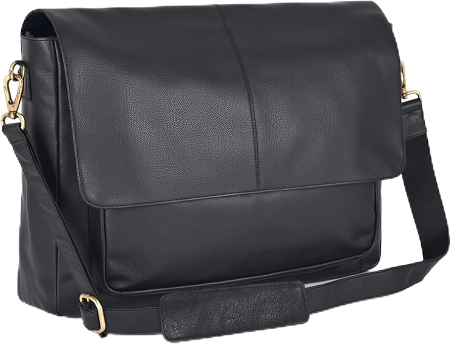 Oak Leathers Leather Messenger Bag for Men and Women - Laptop Briefcase Bag For College, Office, Adjustable Shoulder Strap