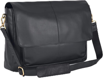 Oak Leathers Leather Messenger Bag for Men and Women - Laptop Briefcase Bag For College, Office, Adjustable Shoulder Strap