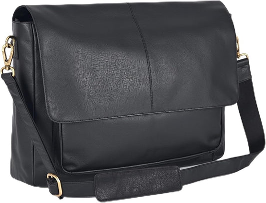 Oak Leathers Leather Messenger Bag for Men and Women - Laptop Briefcase Bag For College, Office, Adjustable Shoulder Strap