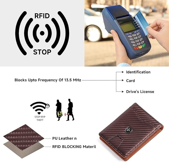 Money Clip Wallet for Men Slim Bifold Credit Card Holder Wallet Minimalist RFID Blocking Front Pocket Wallet