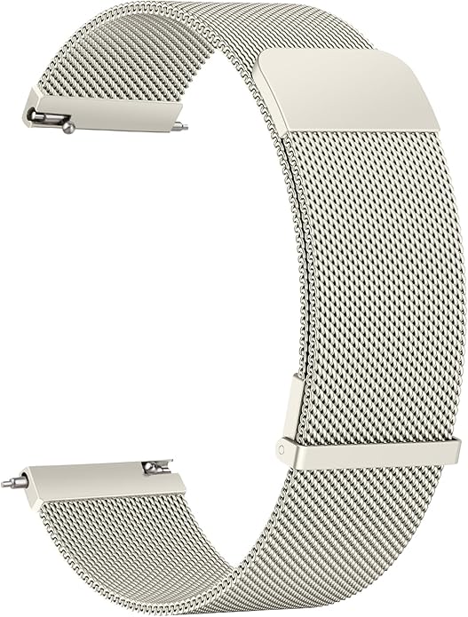 Vanjua 20mm 22mm Watch Band for Women Men, 20mm 22mm Quick Release Stainless Steel Metal Mesh Loop Adjustable Magnetic Replacement Wristbands Straps Bands