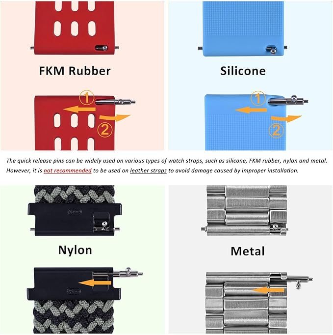 WOCCI 23mm Quick Release Spring Bars, Pins for 23mm Watch Band