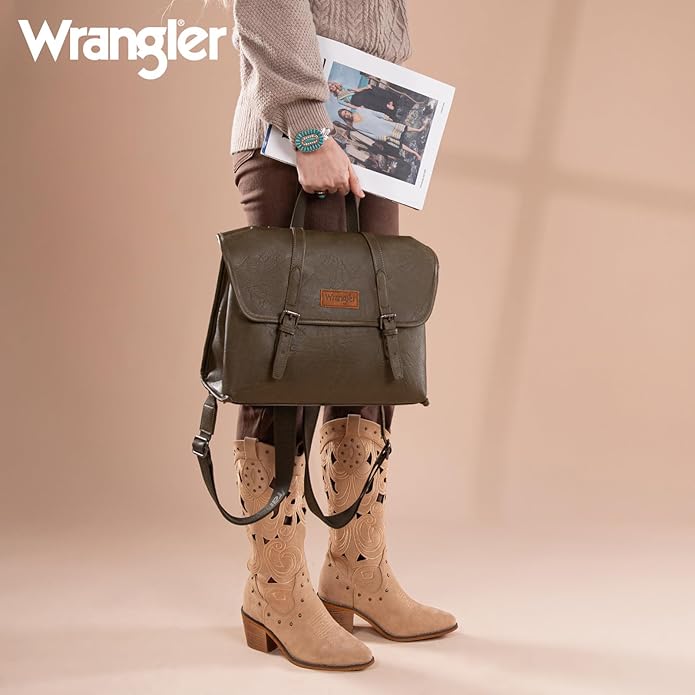 Wrangler Laptop Bag for Women Messenger Bag Briefcase Computer Backpack Convertible Satchel Bag