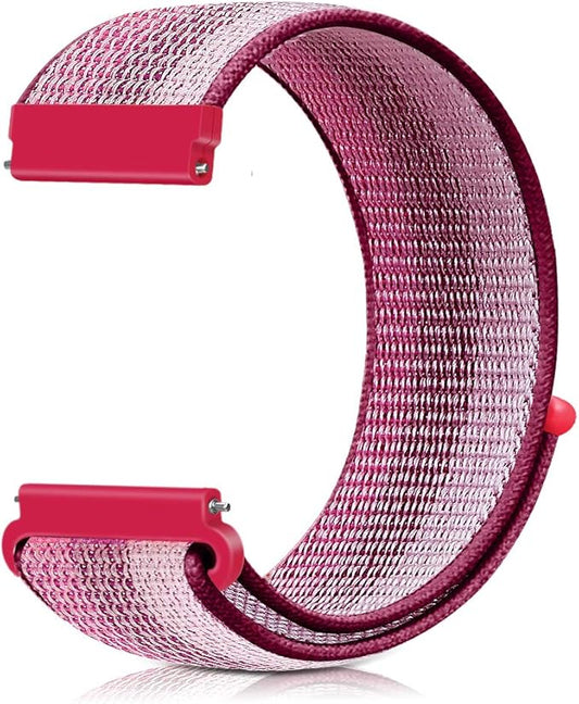 20mm Nylon Quick Release Band Compatible with Samsung Galaxy Watch 7 6 5 4 40mm 44mm/Garmin Vívoactive 6/5/3/3 Music/Forerunner 570 42mm/55/158/165/245/645/Amazift Active 2/Active/T-Rex 3 Pro 44mm