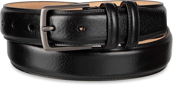Haggar mens Leather Dress Belt for Suits and Pants - Classic, Formal, Business, Work