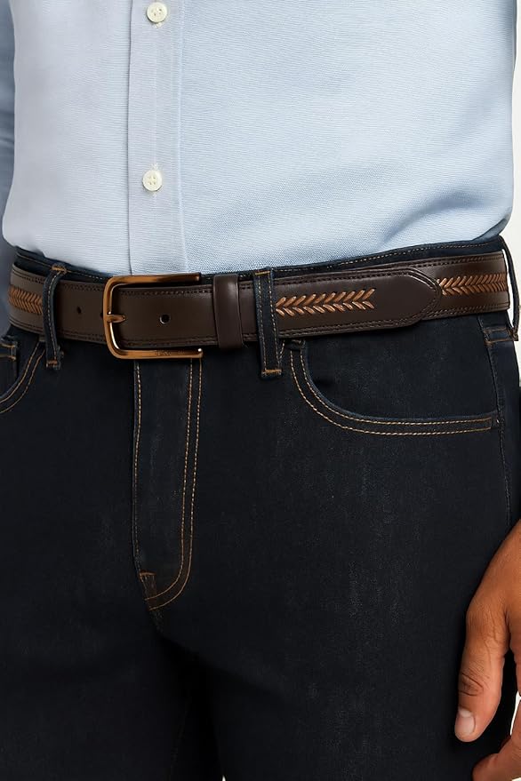 Nautica Men's Dress Leather Belt for Suits and Pants | Classic | Business | Fashion | Adjustable | Metal Buckle