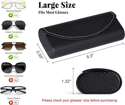 RayLove Ultimate Glasses Case Kit, Hard Shell Sunglasses and Eyeglass Case with Cleaning Cloth, Screwdriver, Ear Hooks