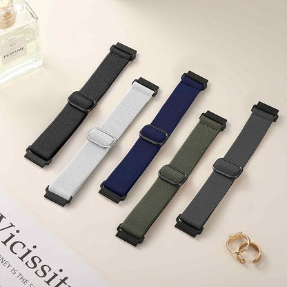20mm Stretchy Watch Band Compatible with Garmin Vivoactive 5 6 Watch Bands,Quick Release Water-Resistant Nylon Elastic Strap for Vivoactive 3/Venu Sq/Sq 2/Sq Music, Forerunner 245/165/55/570 Women Men