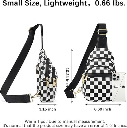 BOSTANTEN Small Sling Bag for Women Leather Crossbody Bags Fanny Pack Chest Bag for Travel