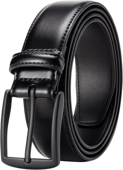 KM Legend Mens Leather Dress Belt for Work Business and Casual