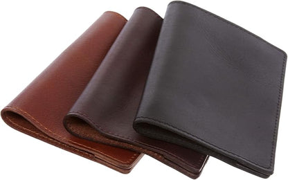 100% Soft Leather Passport Cover - Plain Leather Holder Slim Sleeve Case