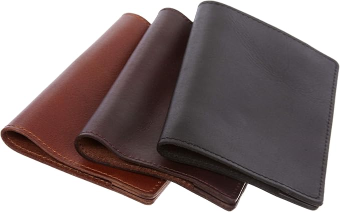 100% Soft Leather Passport Cover - Plain Leather Holder Slim Sleeve Case