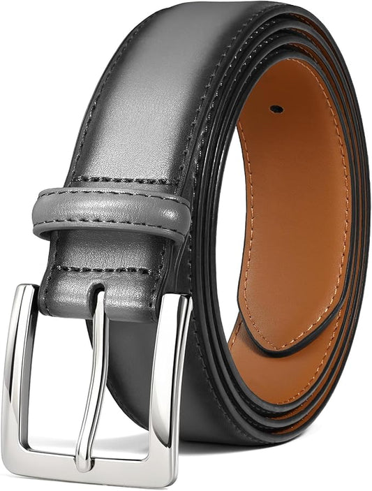 Men's Genuine Leather Dress Belt, 1 3/8" Classic Mens Jeans Pants Belt for Work Business Casual Golf