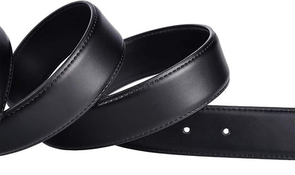 Men's Dress Belt Black Leather Belts for Jeans