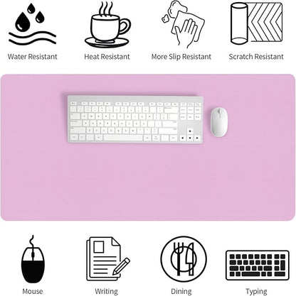 Bloss Purple Desk Mat, Desk Matt for Desktop, Large Leather Desk Pad, Desk Pad Mat Waterproof, Computer Mat for Office Work/Home/Decor (31.5 x 15.7 Inches)