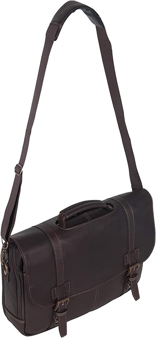 Kenneth Cole REACTION Show Business 16" Colombian Leather Business Laptop Portfolio Messenger Bag
