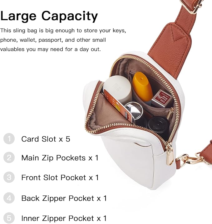 Telena Crossbody Bags for Women Leather Cross Body Sling Bag for Woman Travel