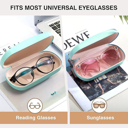 Marvolia Glasses Case Hard Shell - PU Leather Eyeglass Cases Eyeglasses Case for Sunglasses Eye Glasses Cases