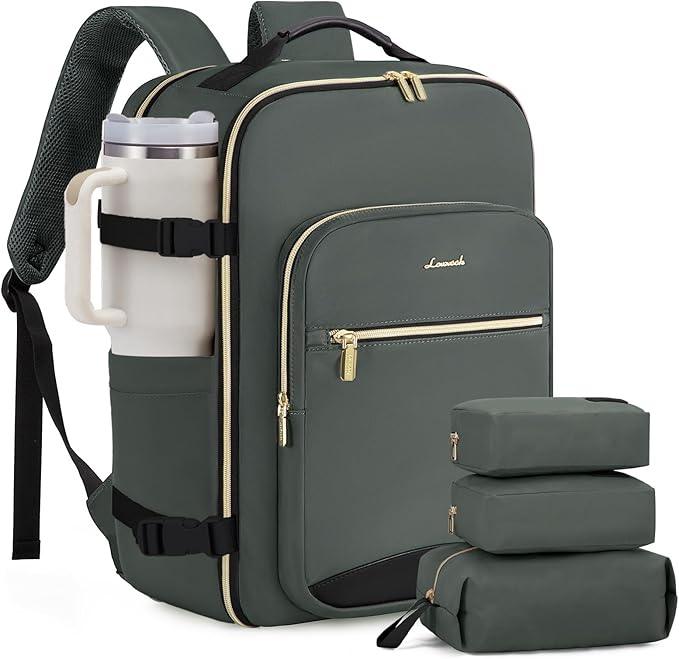LOVEVOOK 50L Large Travel Backpack for Women Men Fits 17 Inch Laptop, Carry on Backpack for Traveling on Airplane, Personal Item Bag Airline Approved, Business Causal Weekender Backpacks