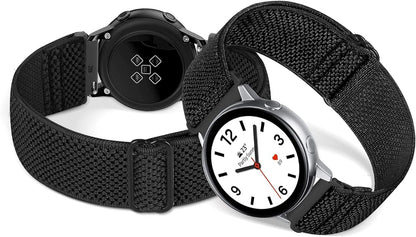 Compatible with 16mm 18mm 19mm 20mm 22mm 24mm Watch Bands Quick Release Replacement Wristband,Adjustable Stretchy Nylon Solo Loop Straps Fabric Braided Sport Elastic Bands for Men Women