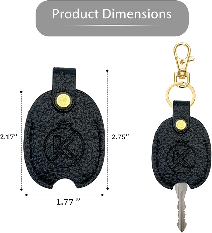 Leather Key Sleeve for Broken Key, Car Key Cover, Key Loop Replacment, Key Fod Protector Keychain for Women/Men