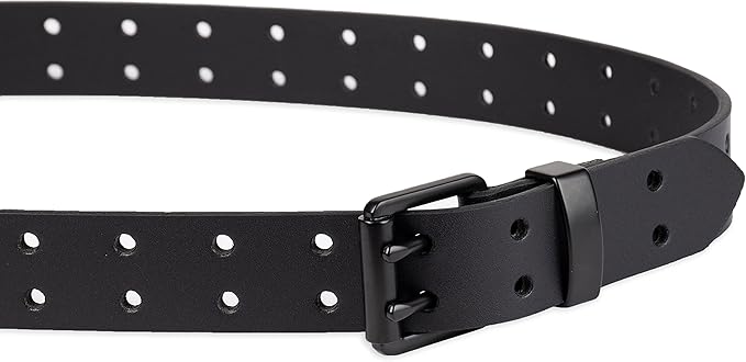 Dickies Men's Double Prong Leather Work Belt – Fully Adjustable, Regular & Big and Tall Sizes