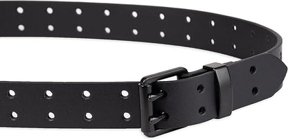 Dickies Men's Double Prong Leather Work Belt – Fully Adjustable, Regular & Big and Tall Sizes