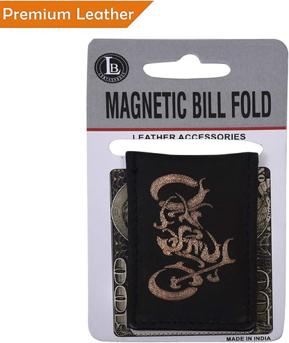 LB LEATHERBOSS Men's New Leather Strong Magnetic Money Clip