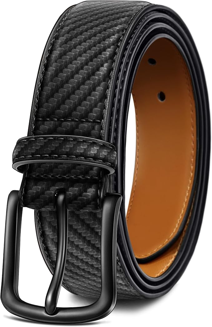 KEMISANT Men Belt-Genuine Leather Belt for Men Dress Casual Golf Jeans 1 3/8"