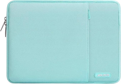 MOSISO Laptop Case 16 inch, 15-15.6 inch Laptop Sleeve Compatible with MacBook Pro 16 M5 M4 M3 M2 M1, HP Acer Dell Lenovo ASUS, Polyester Vertical Computer Sleeve Bag with Pocket, Mint Blue