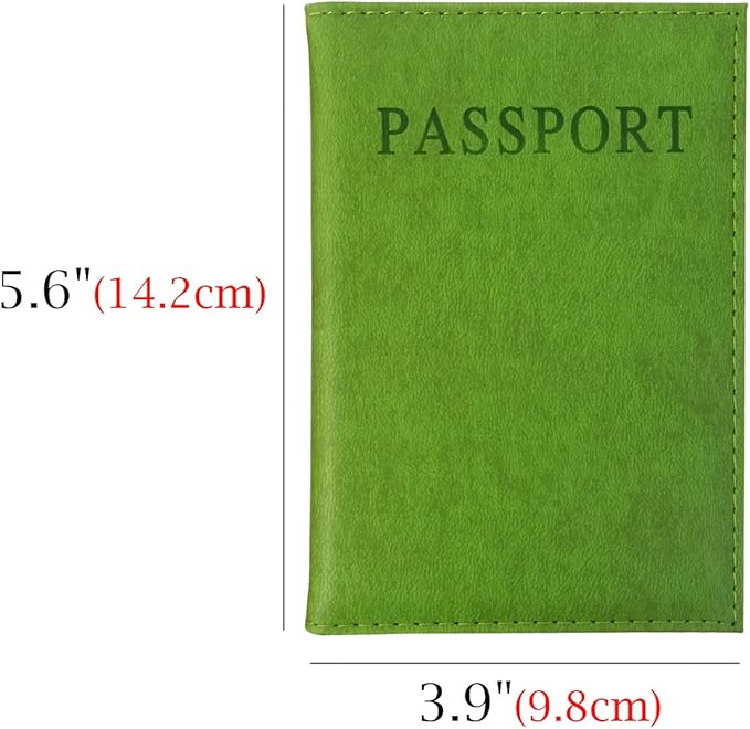 Honbay 2PCS Artificial Leather Passport Holder Cover Passport Case for Men and Women