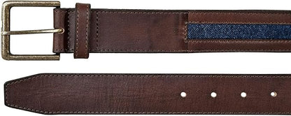 Lucky Brand Men's Jeans Leather Belt| Classic| Casual| Dress| Everyday| American Heritage| Genuine Leather| Metal Buckle