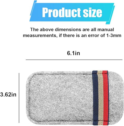 Car Visor Sunglasses Holder Organizer – 6.1"×3.62" Soft Felt Sunglasses Eyeglasses Storage Bag for Card Pen Invoice – Multi-Function Glasses Storage Pouch Car Sun Visor Organizer (Grey White)