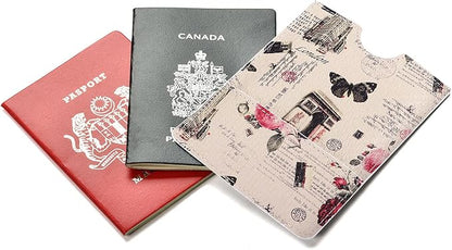 XEYOU Passport Holder Cover - Ultra Slim Premium Synthetic Leather Travel Wallet Case Cover
