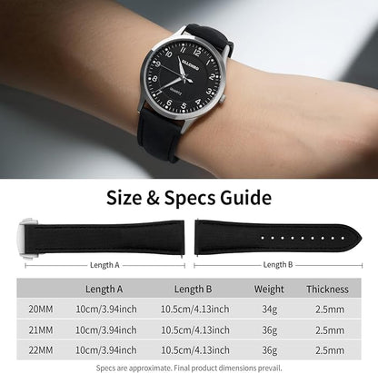 ULLCHRO Watch Strap Watch Band 20mm 22mm Man Waterproof Quick Release Bands Sport Replacement Strap Soft FKM Rubber Watchband