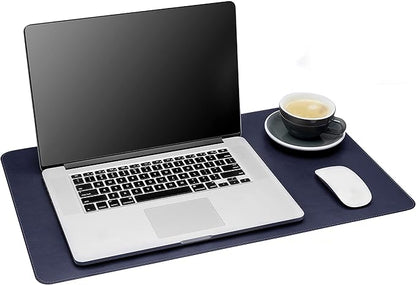 Gallaway Leather Desk Mat - Office Writing Desk Pad, Medium 24" x 14" Navy Blue, Gift Ready Elegant Computer Desk Cover Protector